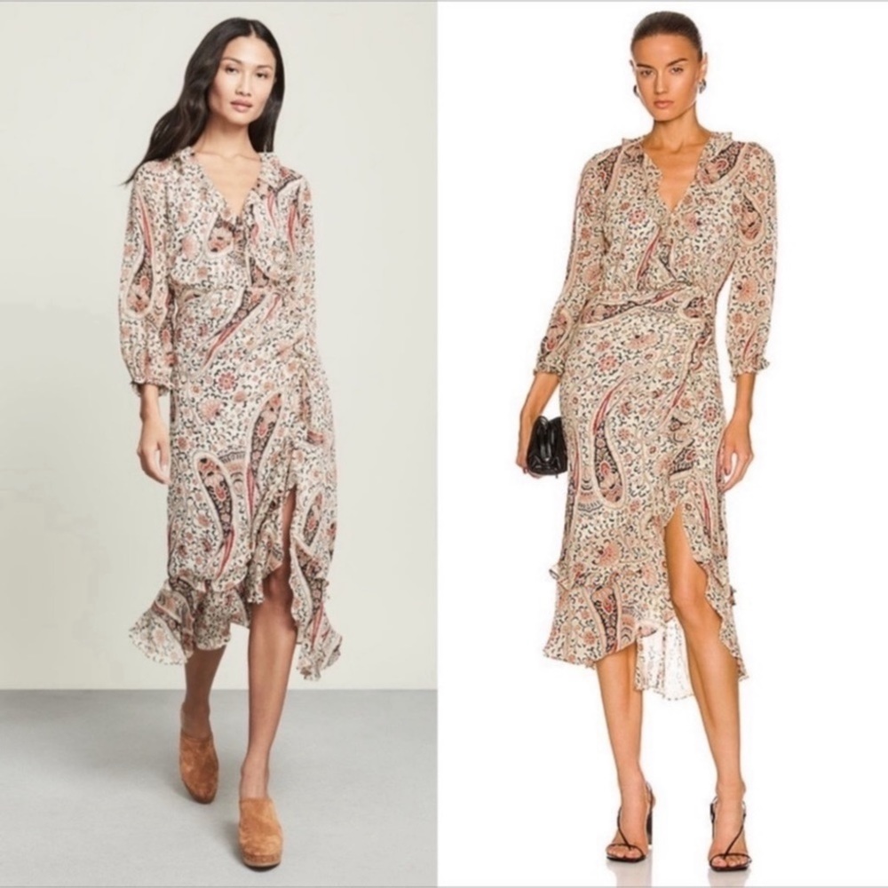 Veronica Beard Derby Silk Midi Dress Sz 2